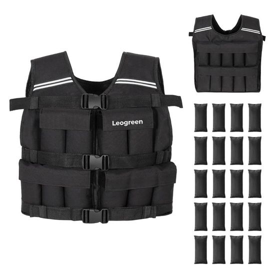 MIR® - Gilet lesté réglable Pro (style long) de 40,8 kg