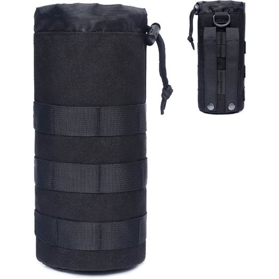Pochette Tactique Molle Nylon Pour Bouteille D'Eau Ou Radio - Support Universel Randonnée Camping