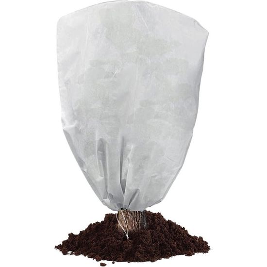 Housse Hivernale Pour Plantes D'extérieur - 80x100 Cm, Non-tissé Respirant, Fermeture éclair Et Cordon - Lot De 3