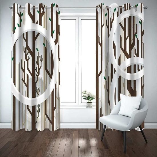 Rideau De Porte Occultant Motif Fleur 3D - 150x180 Cm, Séparation De Pièce, Isolation Thermique Et Anti-bruit, Avec Oeillets