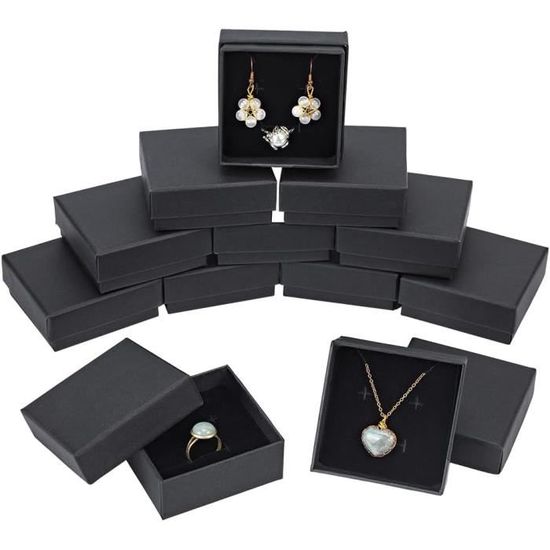 24 Mini Boîtes Cadeaux En Carton Pour Bijoux - Avec Nœud Décoratif - Parfait Pour Boucles D'oreilles, Bagues