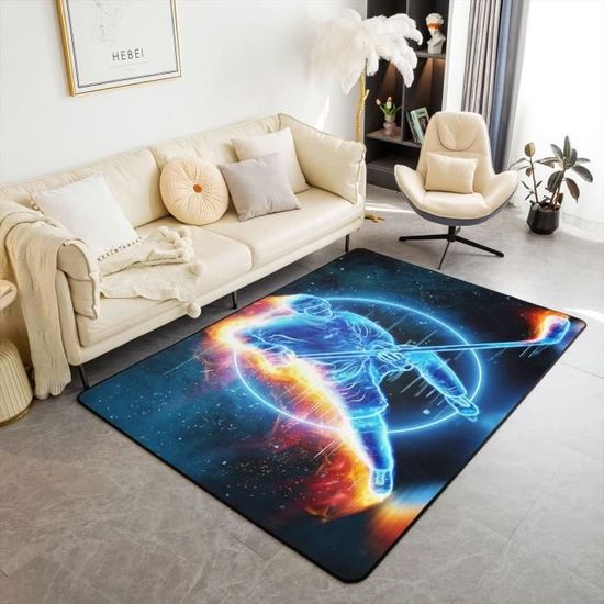 Tapis Salon 150x200 Cm Motif Arche Rose - Poil Ras Doux, Antidérapant, Lavable En Machine, Décoration Chambre Enfant