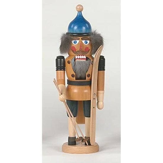 Soldat Casse Noisette Luxshiny - Casse-Noisette Skieur En Bois 36cm - Décoration De Noël (Père Noël Sur Skis) Casse Noisette Noel Geant 180 Cm