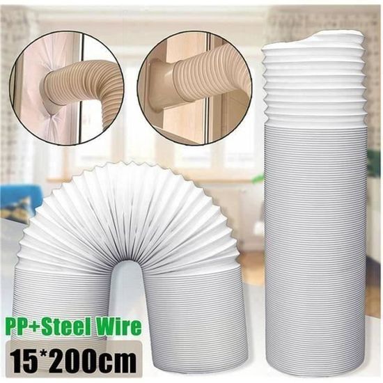 Évacuation D'air Pour Sèche-linge / Climatisation - Tuyau 150 Cm Avec Raccord Mural, Joints Silicone