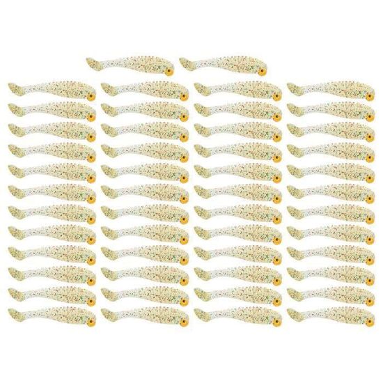 Lot De 50 Leurres Souples Vers De Terre 8cm - Pour Truite, Perche, Carnassiers - Pêche En Eau Douce/mer