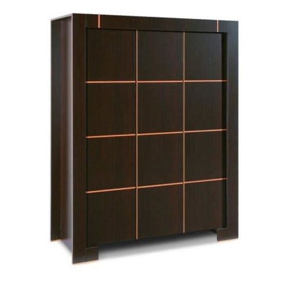 Armoire Dressing 3 Portes Moderne Wenge Sans Surmeuble Achat