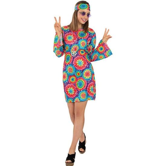 Déguisement hippie femme - Deguisement adultes/Années 1960 Yéyé, Hippies