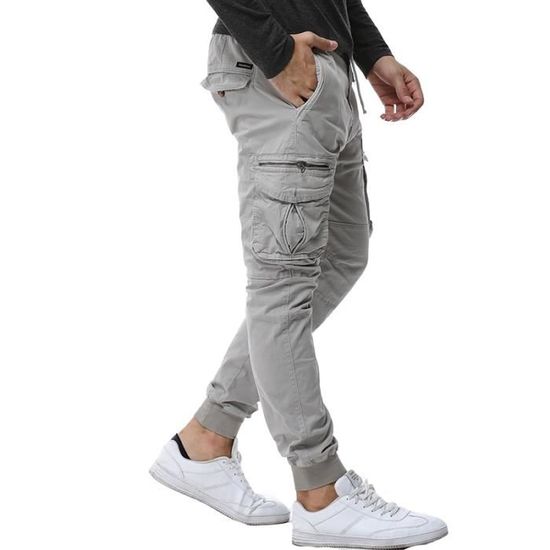 Pantalon Militaire Homme TOFOTL - Camouflage, Cordon, Poches, Style Tactique, Coton