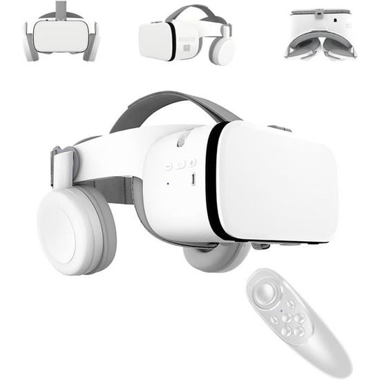 Casque VR Pliable Pour Smartphone 4.7-6.5 Pouces - Réalité Virtuelle Films Jeux - Bluetooth Télécommande - Enfants Adultes