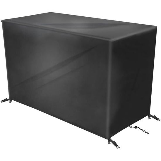 Housse De Protection Pour Table De Jardin Rectangulaire - 150x90x90cm - Tissu Oxford 600D Imperméable Et Résistant