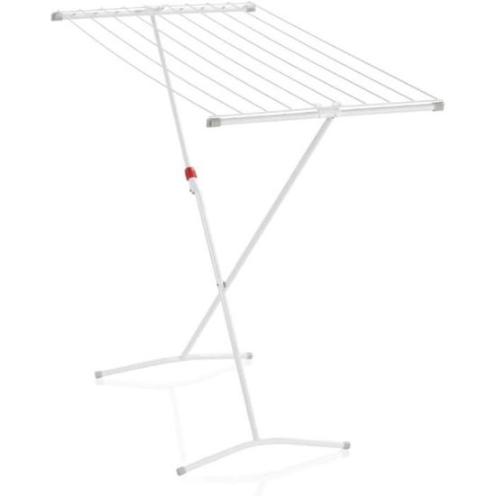 Leifheit Séchoir Sur Pied Classic 250 Flex - Étendoir 25m Avec Filet, Pliable Et Résistant, Intérieur Extérieur