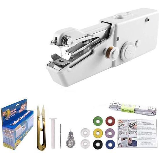 Mini Machine à Coudre Portable – Idéale Débutants – Électrique Avec Kit Complet Pour Réparations Rapides