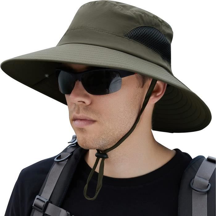Generisch Stuttgart Chapeau de soleil 2.0, chapeau de fan, chapeau de pêcheur, chapeau militaire (On Tour), rouge/blanc, 60