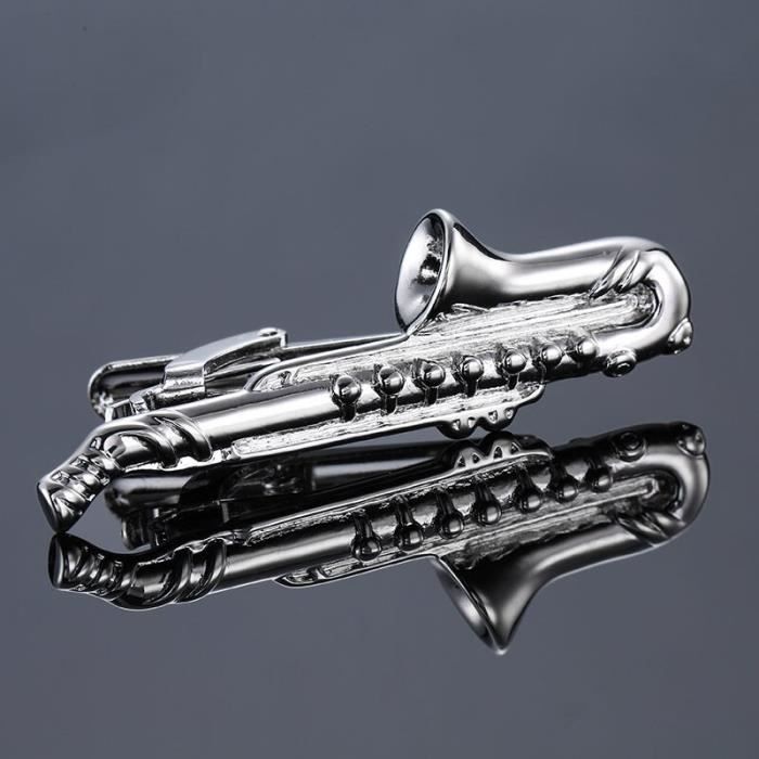 Pince à Cravate En Métal Pour Hommes, élégante Note De Musique, Pince à