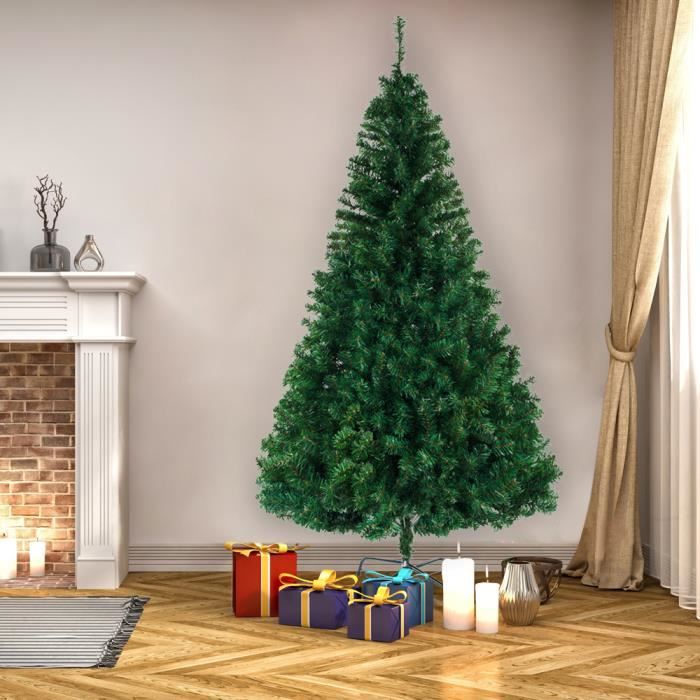 Sapin Artificiel de Noël en PVC Décoration Fêtes Arbre de Noël - 1138 Branches - 240 cm