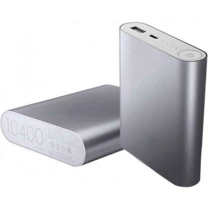 CHARGEUR EXTERNE BATTERIE 10400 mAh SMARTPHONE PORTABLE USB 2.1A POWER BANK (gris) (Gris)