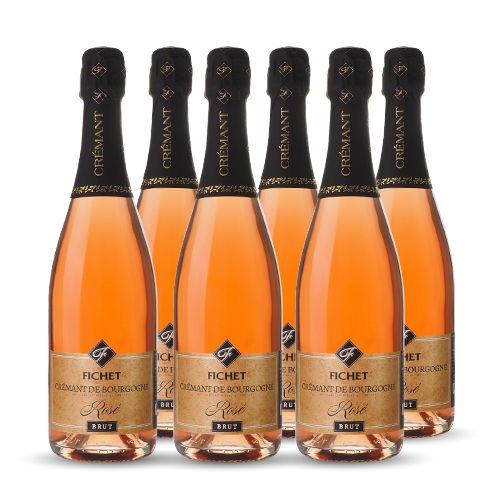 6 bouteilles - Vin rose - Effervescent - Domaine FICHET Pierre-Yves & Olivier Crémant de Bourgogne Rosé Crémant de...6x75 cl