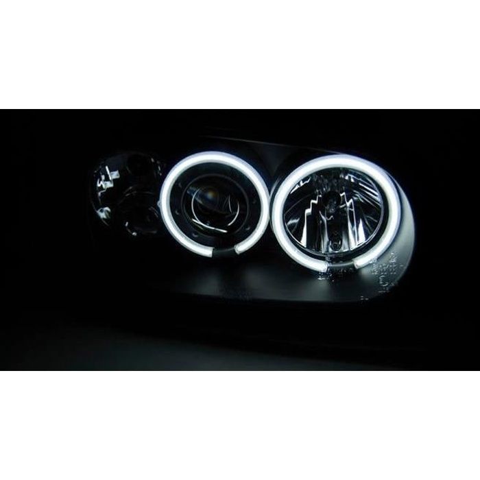 Paire de feux phares VW Golf 4 97-03 angel eyes CCFL noir