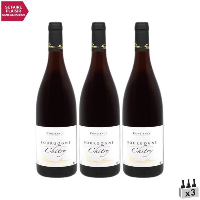 Bourgogne Chitry Constance Blanc 2016 - Lot de 3x75cl - Domaine Olivier Morin - Vin AOC Blanc de Bourgogne - Cépage Pinot Noir