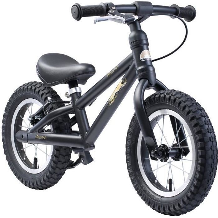 BIKESTAR - Draisienne - 12 pouces - pour enfants de 3 ans - Edition VTT - garçons et filles - Noir