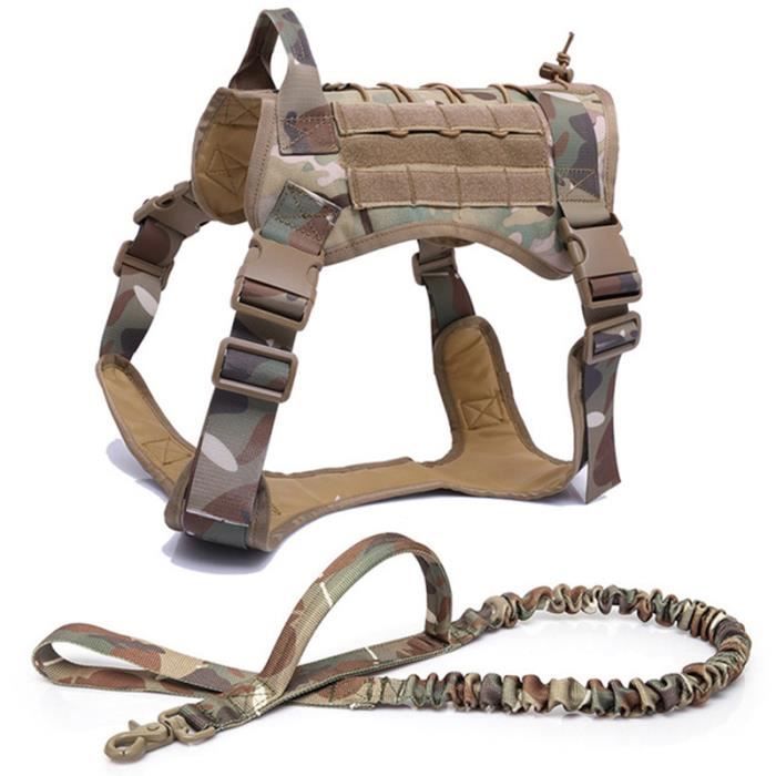 Harnais de chien en Nylon de formation pour animaux de compagnie gilet de chien de berg - Modèle: Camouflage leash M - HOCWMJB01910