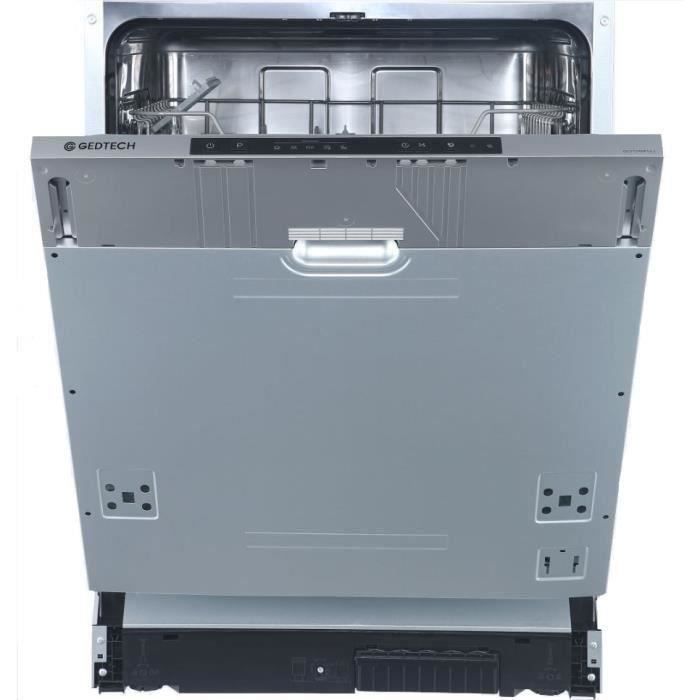 GEDTECH™ GLV1249FULL - Lave-vaisselle full encastrable - 12 couverts - 49 dB - Départ différé