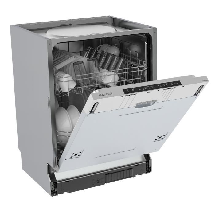 GEDTECH™ GLV1249FULL - Lave-vaisselle full encastrable - 12 couverts - 49 dB - Départ différé