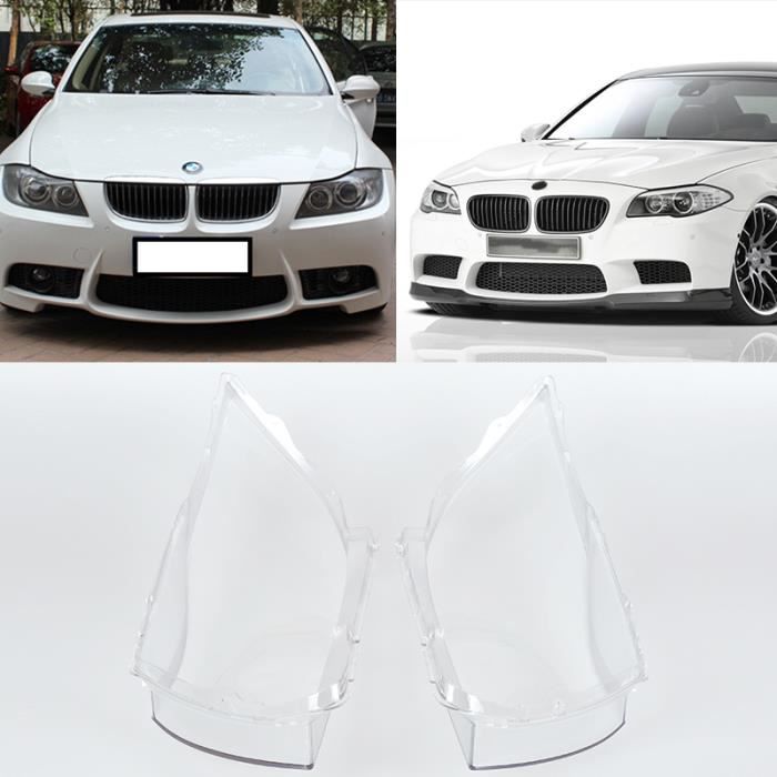 paire de verre lentille de phare feux droite et gauche pour BMW E90 04-07en polycarbonate