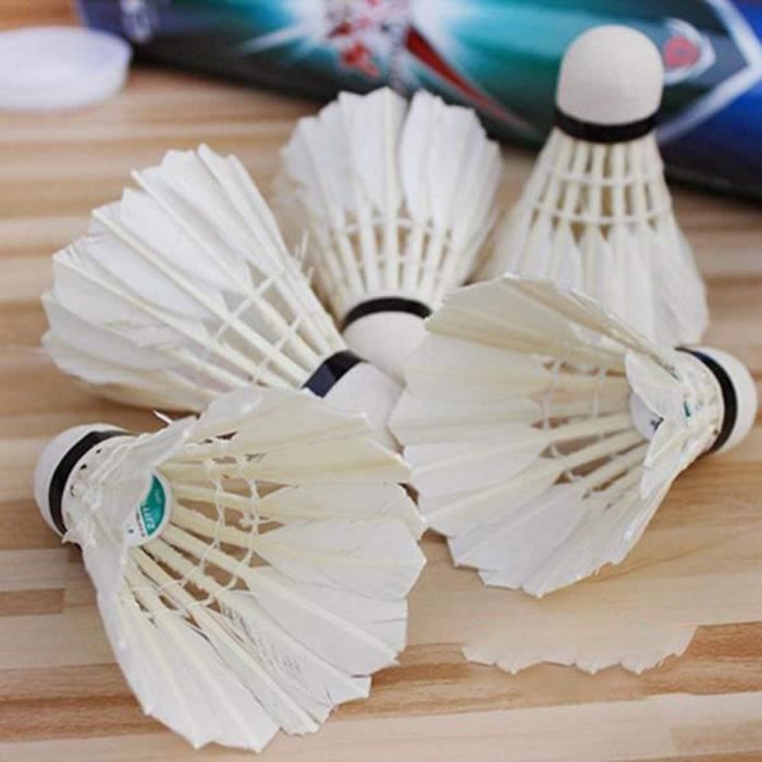 6 pcs ensemble badminton volants oie plume boules de badminton sports de plein air badminton accessoires durable badminton