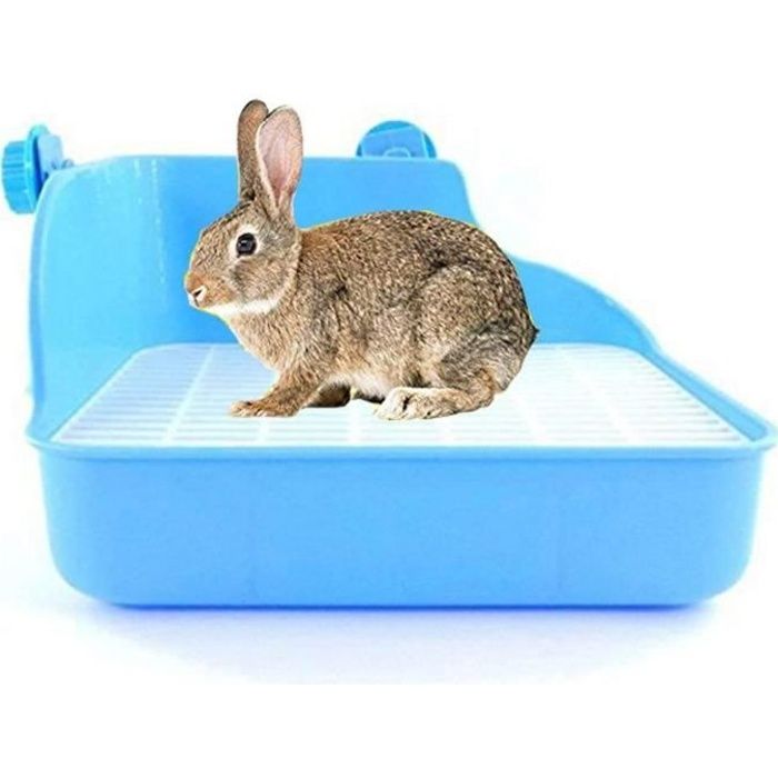 Bac Litière de Lapin Maison de Toilettes pour Lapin Hamster Rat Gerbille Souris Cochon d'Inde