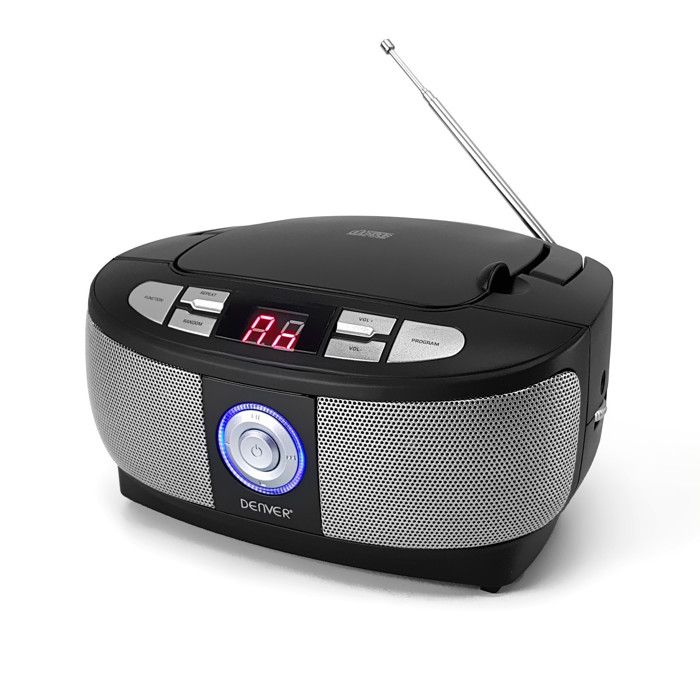 Chaine Hi-Fi NOIR BoomBox - CD-R - CD-RW - RADIO FM - Afficheur LCD avec rétroéclairage