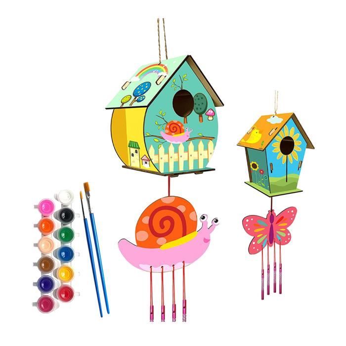 Nid D'oiseau En Bois Créatif Maison D'oiseau En Bois Kit De Bricolage En Bois Style En Bois A Style A