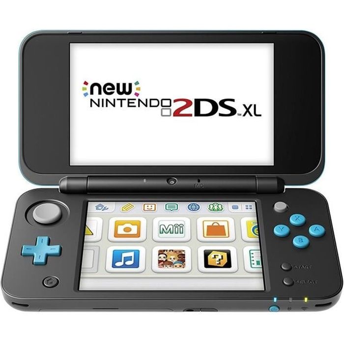 Console Nintendo 2DS XL Noire et Turquoise