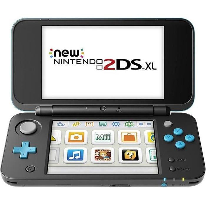 Console Nintendo 2DS XL Noire et Turquoise