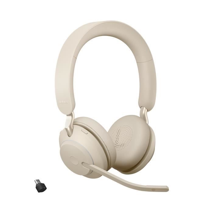 Casque Jabra Evolve2 65 - USB-C UC Stereo - Beige