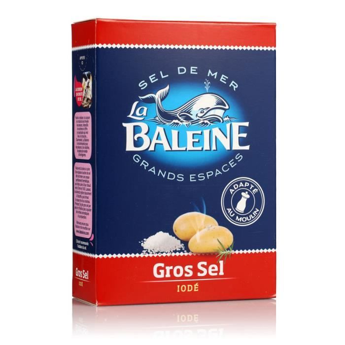 LA BALEINE Sel gros iodé La Baleine - 1 kg