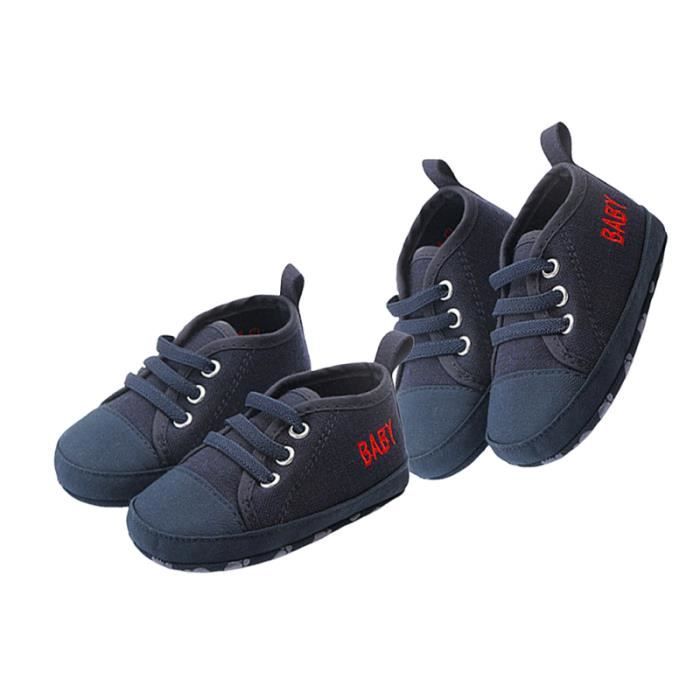 1 paire de chaussures de bébé élastiques de marche antidérapantes semelle souple plancher enfants pour nouveau-né Toldder BASKET