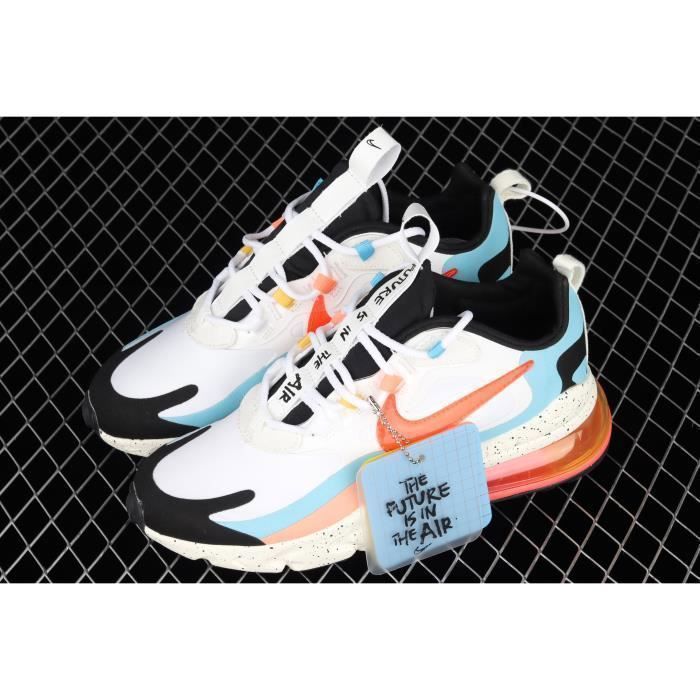 Nk Air Max 270 React nouvelles chaussures de course à coussin d'air demi-paume creux en maille haute fréquence