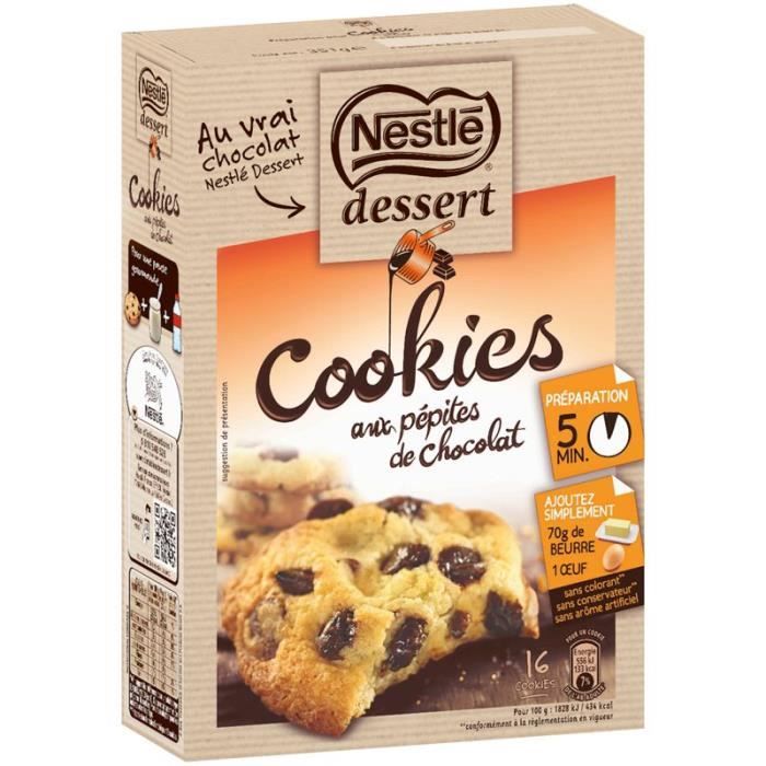 Préparation pour cookies chocolat 351 g NESTLE