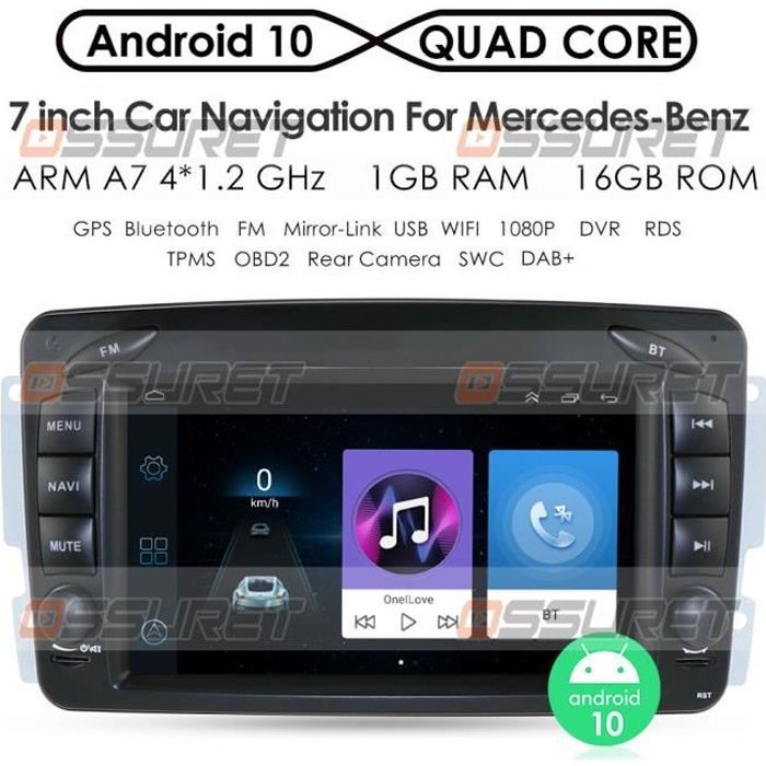 Autoradio Android lecteur multimédia stéréo pour mercedes-benz A-W168 Viano Vito CLK-C209 W209 1998-2004 C-W203 G-W463 Vaneo AI EQ