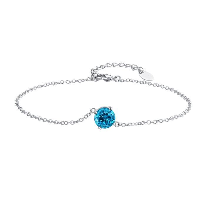 Bracelet en Cristal de Swarovski Elements Bleu - Blue Pearls