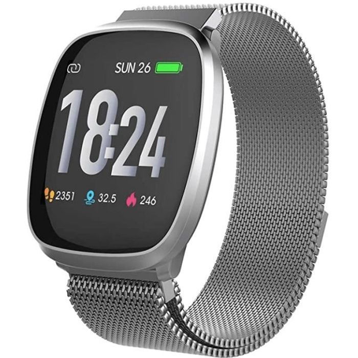 Montre connectée Tfit 260 HB Gris - Bluetooth - Bracelet acier inoxydable