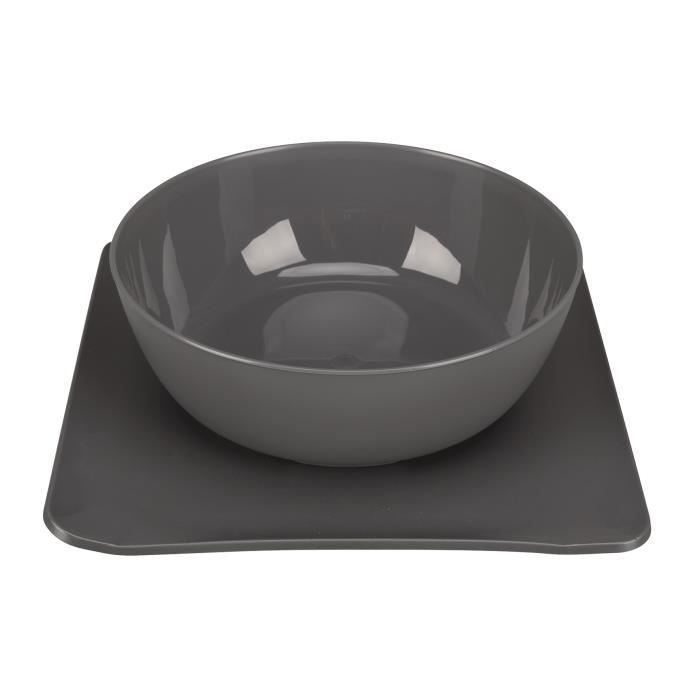 TRIXIE Yummynator antidérapant - 1,4 L - 24 × 24 cm - Gris - Pour chien