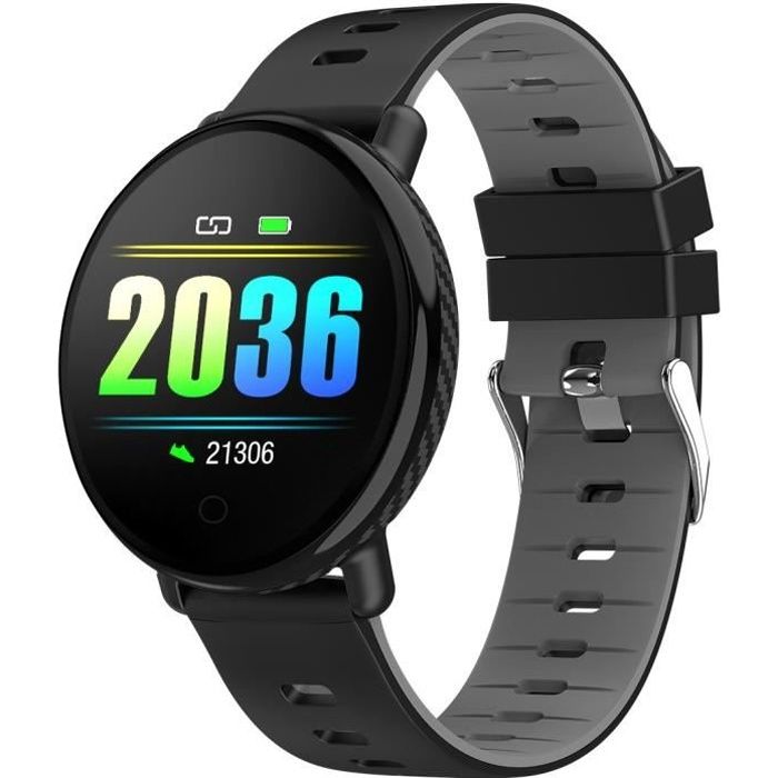 WEE'PLUG Profit Cardio Montre connectée - Smartwatch multisports - Cardio - Bluetooth - Waterproof - Gris