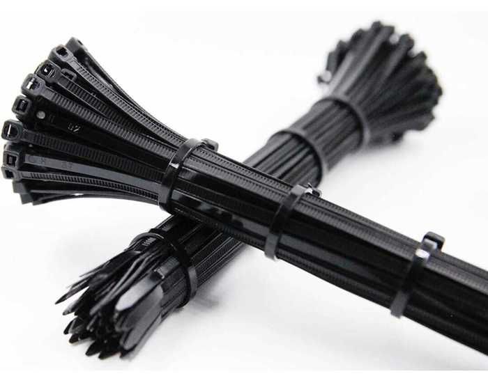 Collier De Serrage Plastique Noir - Attache Et Serre Cable - Lien De Serrage - Rilsan Noir - Serre-câbles-3.6mmx200mm Lot de