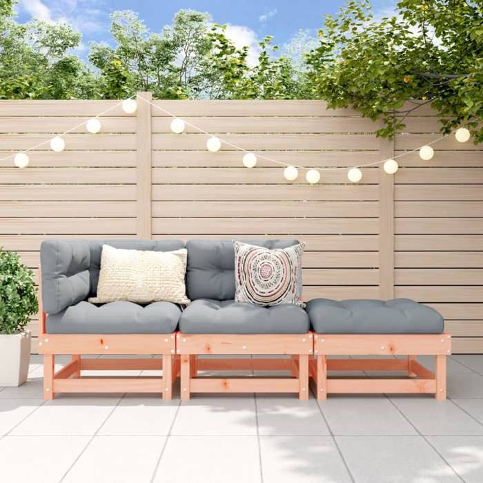 VIDAXL Salon de jardin 3 pcs Bois de douglas - vue 4
