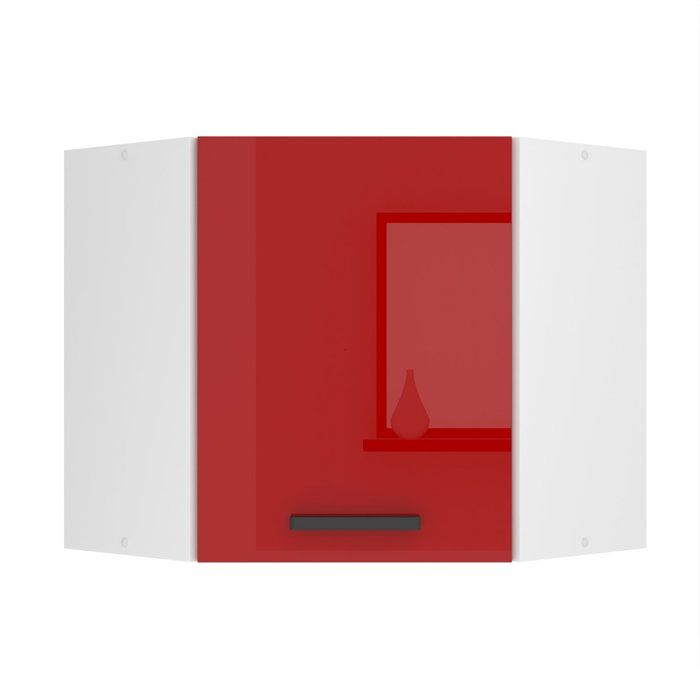 Meuble haut cuisine - BELINI - SGN60 - Rouge très brillant - 1 porte - 60x60x58 cm