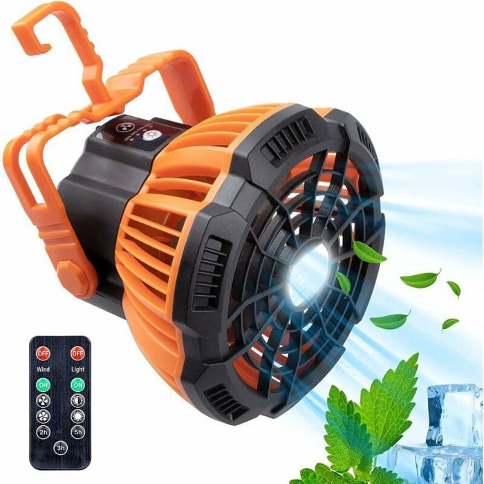 Ventilateur Camping LED Rechargeable Zerotop - Lantern Et Power Bank