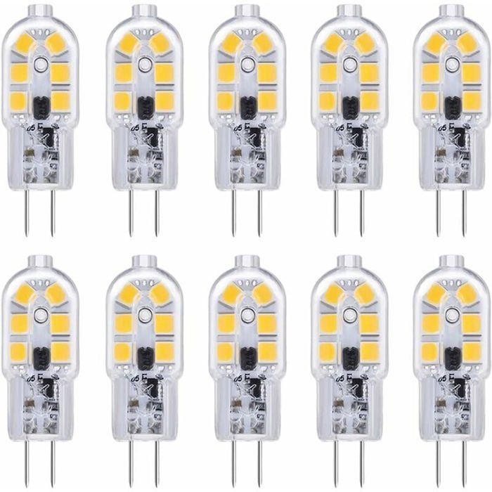 Ampoule G4 Led 12v 2w Blanc Froid 6000k 200lm Équivalent Halogène G4 Bi-Pin 10w 20w Led Lampe G4 12v Ac/Dc Pour Camping
