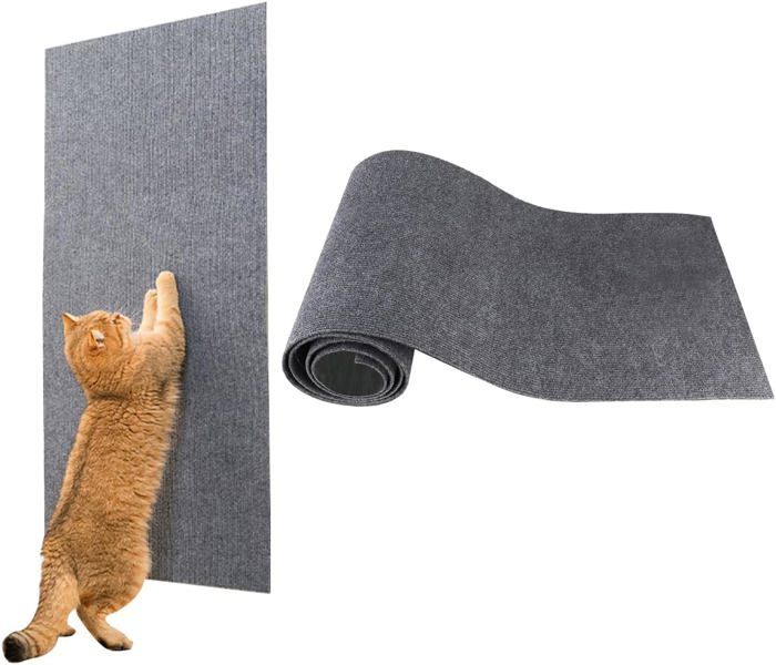 Meilleurs prix pour Tapis à Gratter pour Chat 40x200cm Auto-Adhésif Tapis pour Arbre à Chat,DIY Climbing Cat Scratcher - Gris foncé